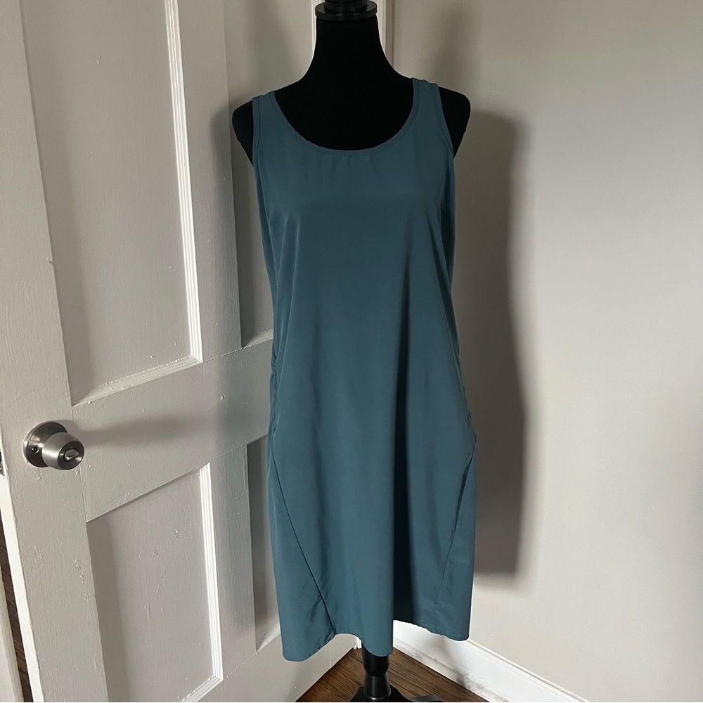 Columbia Teal Blue Sleeveless Midi Dress